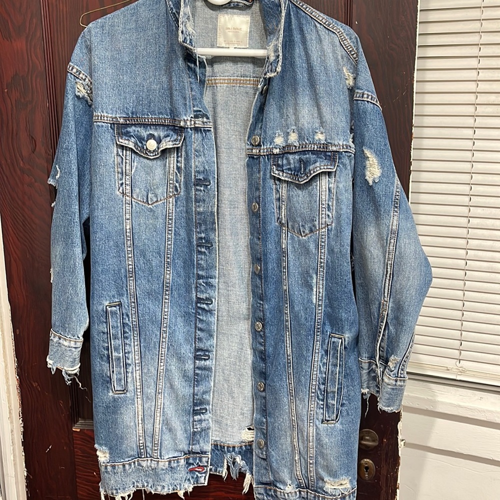 Zara oversized denim jacket